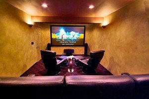 Custom home theater room to maximize your video viewing enjoyment.